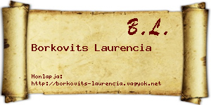 Borkovits Laurencia névjegykártya